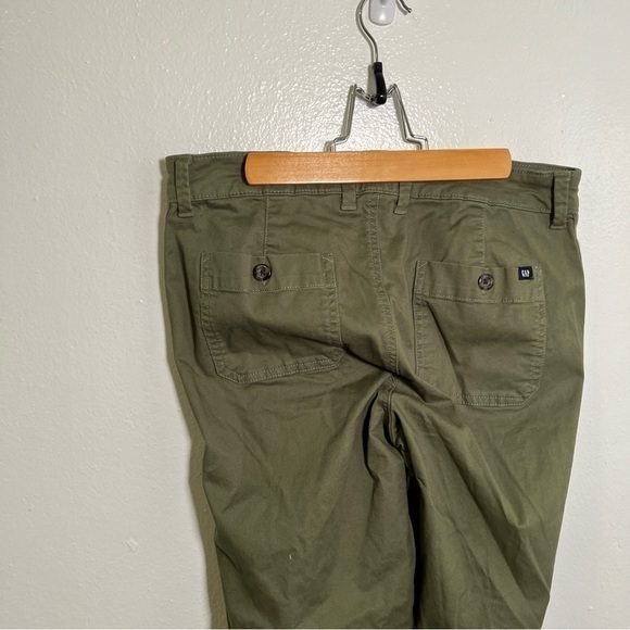 Gap Relaxed Girlfriend Twill Pant Clover Green 6 - Picture 9 of 13